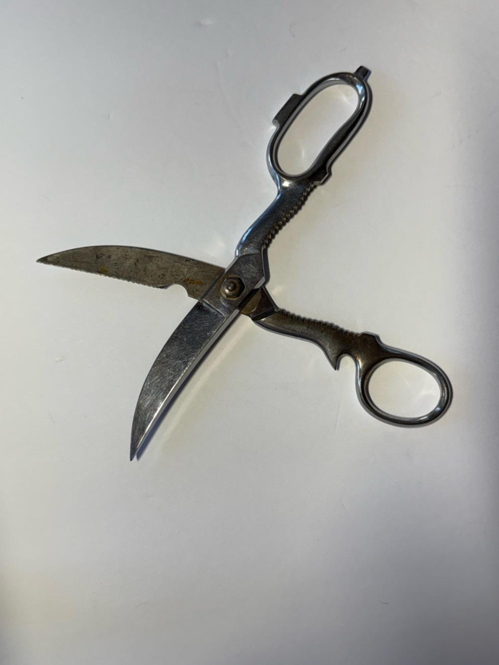 Vintage Silver-Tone Kitchen Scissors and Teaspoons Set - Silver - Picture 12 of 13